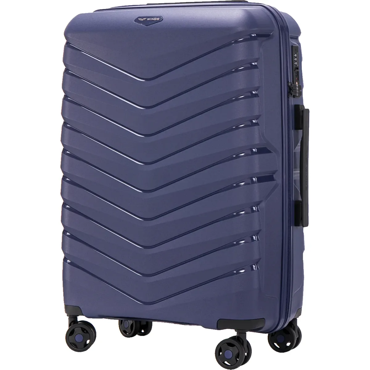 Wings PHX01 zils vidējais koferis — Polüpropüleen, 63L, 3 kg