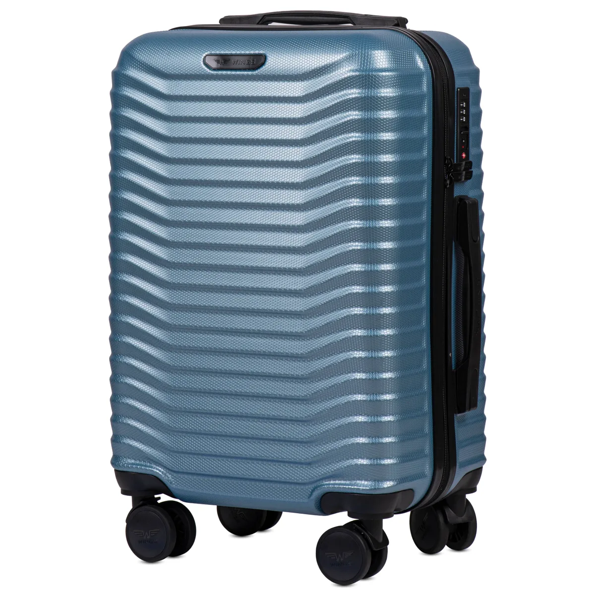 Wings PC140 zils rokas bagāžas koferis — Polikarbonāts, 38L, 2.5 kg