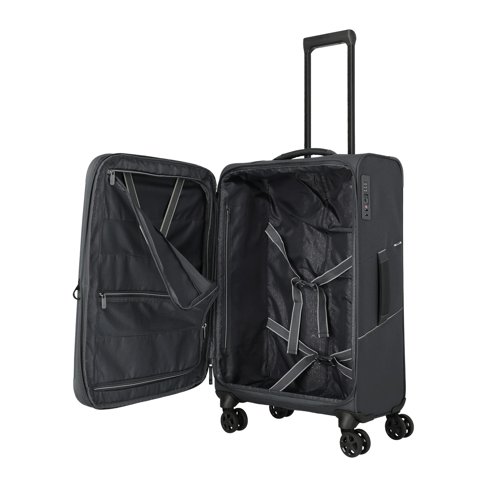 Travelite pelēks vidējais koferis — poliesters, 62/68L, 2.6 kg (skats 8) — 62/68L