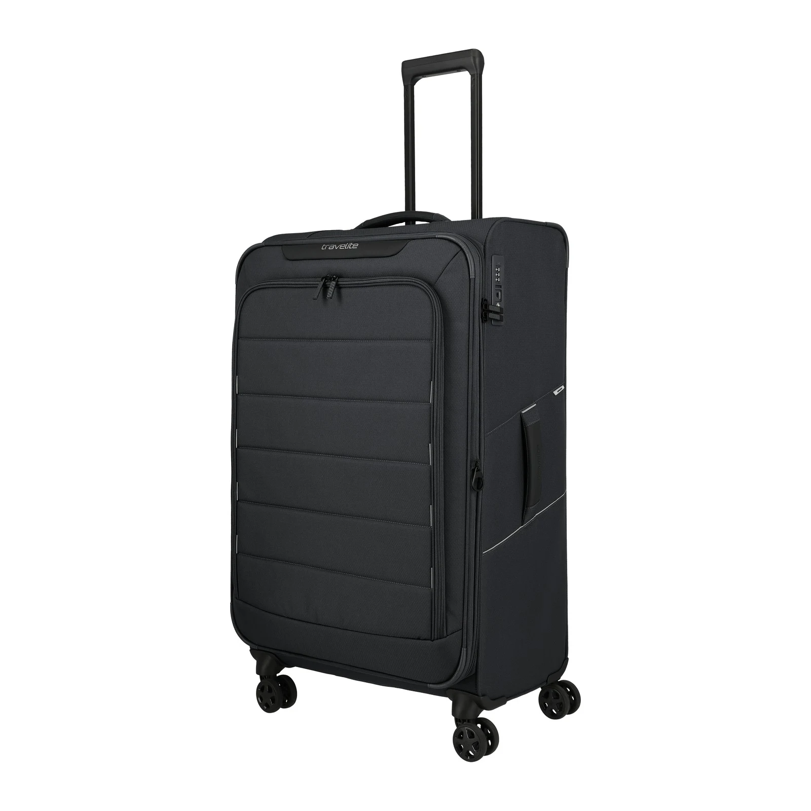 Travelite pelēks liels koferis — poliesters, 101/108L, 2.95 kg (skats 2) — 101/108L