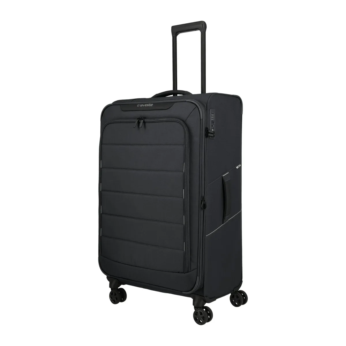 Travelite pelēks liels koferis — poliesters, 101/108L, 2.95 kg (skats 2)