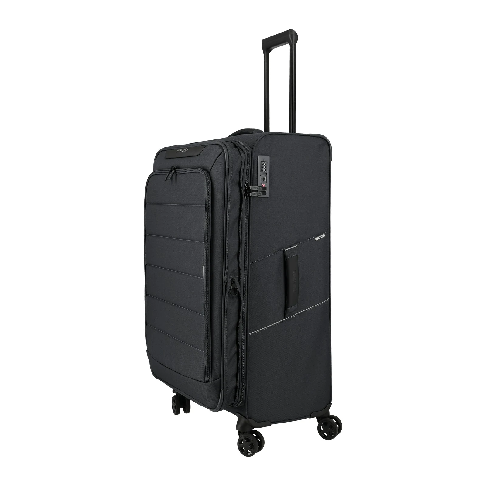 Travelite pelēks liels koferis — poliesters, 101/108L, 2.95 kg (skats 3) — 101/108L