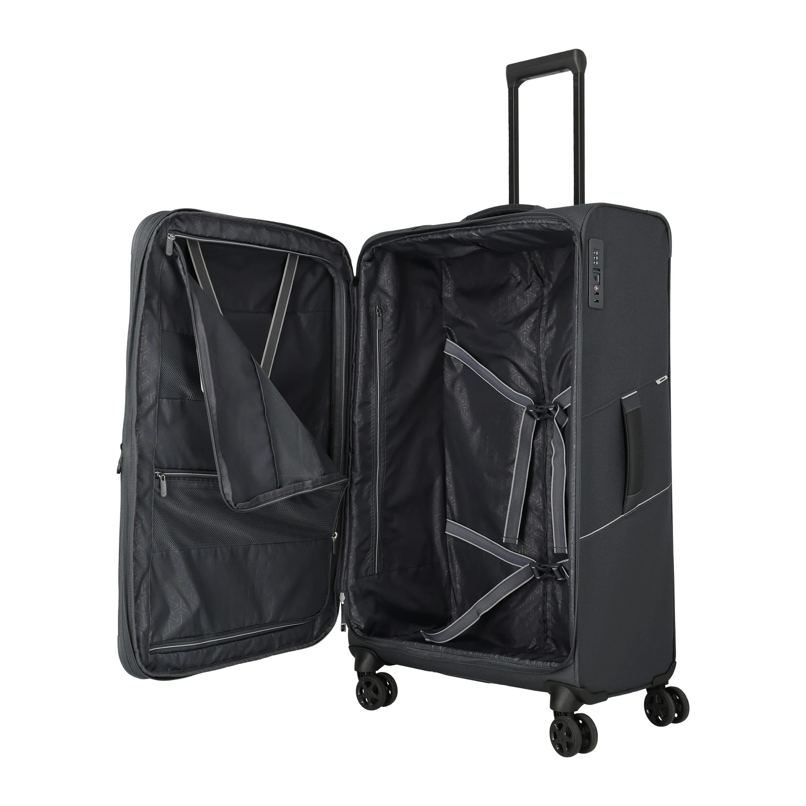 Travelite pelēks liels koferis — poliesters, 101/108L, 2.95 kg (skats 8) — 101/108L