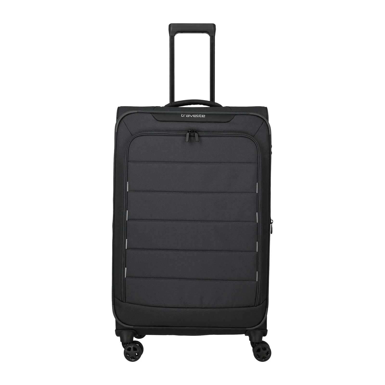 Travelite pelēks liels koferis — poliesters, 101/108L, 2.95 kg
