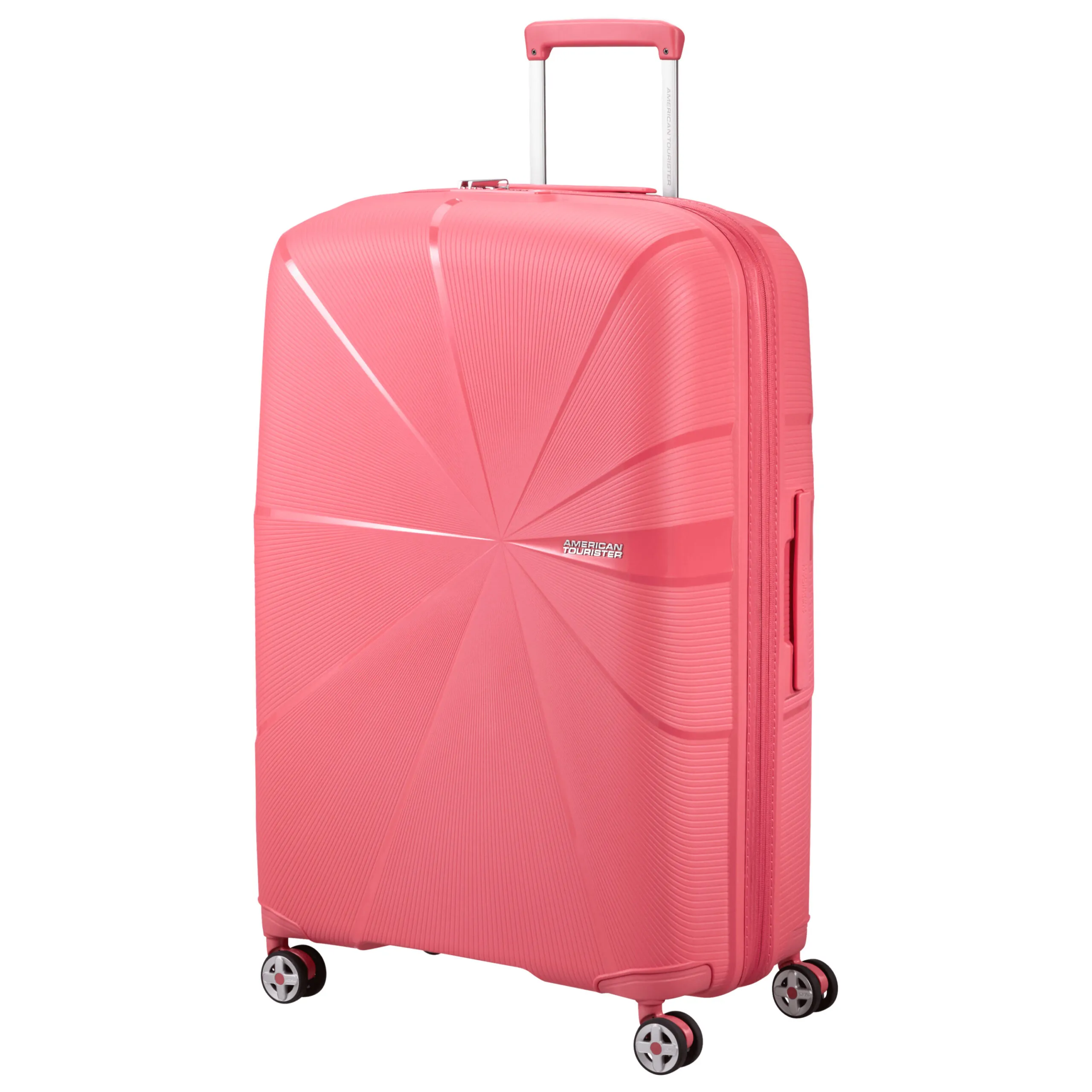 American Tourister rozā liels koferis — Polipropilēns, 100L, 3.5 kg
