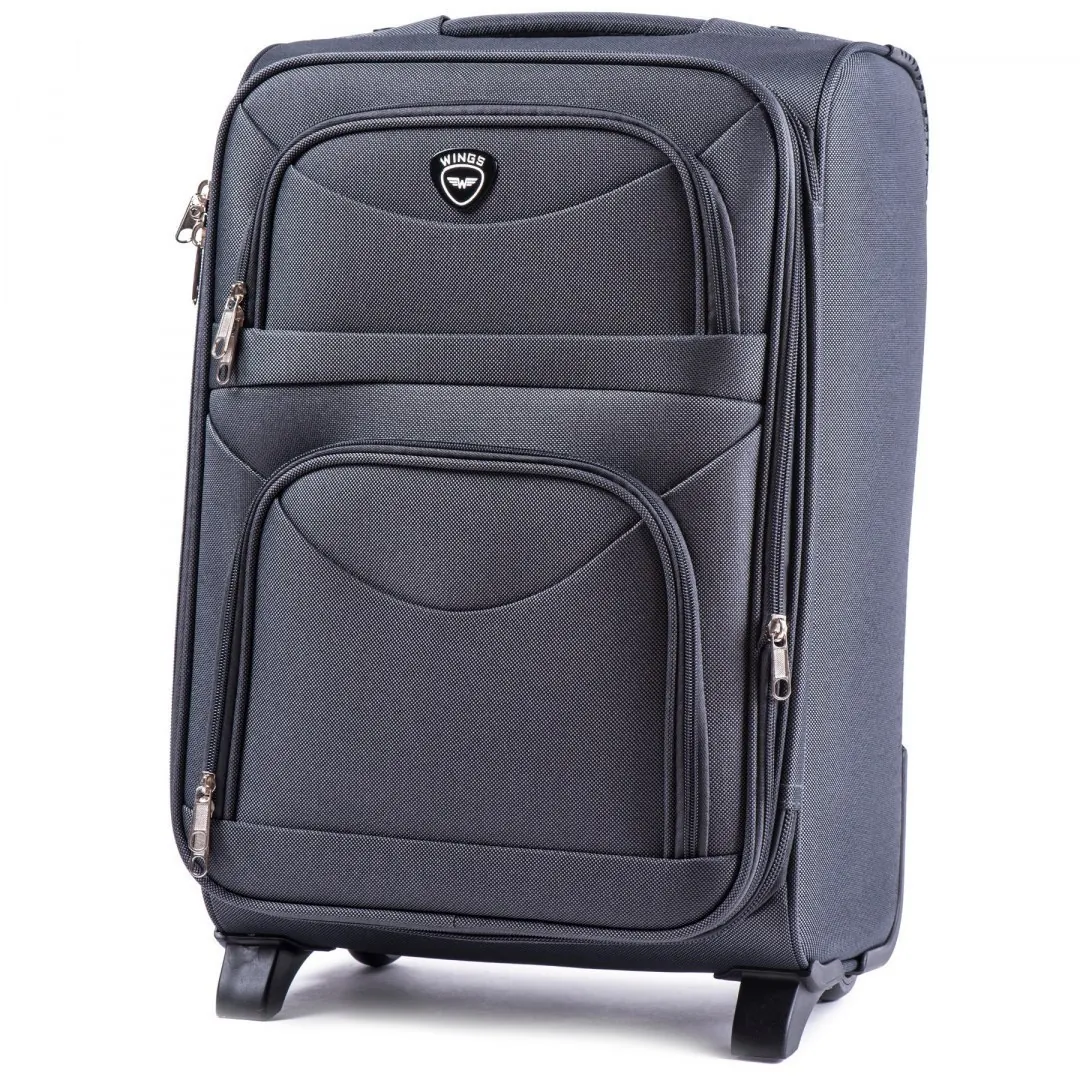 Wings tumši pelēks rokas bagāžas koferis — Riie, 38L, 2.8 kg