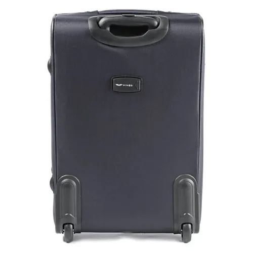 Wings tumši pelēks vidējais koferis — Audums, 68L, 3.4 kg (no aizmugures)
