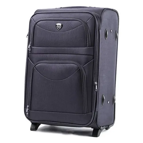 Wings tumši pelēks vidējais koferis — Audums, 68L, 3.4 kg