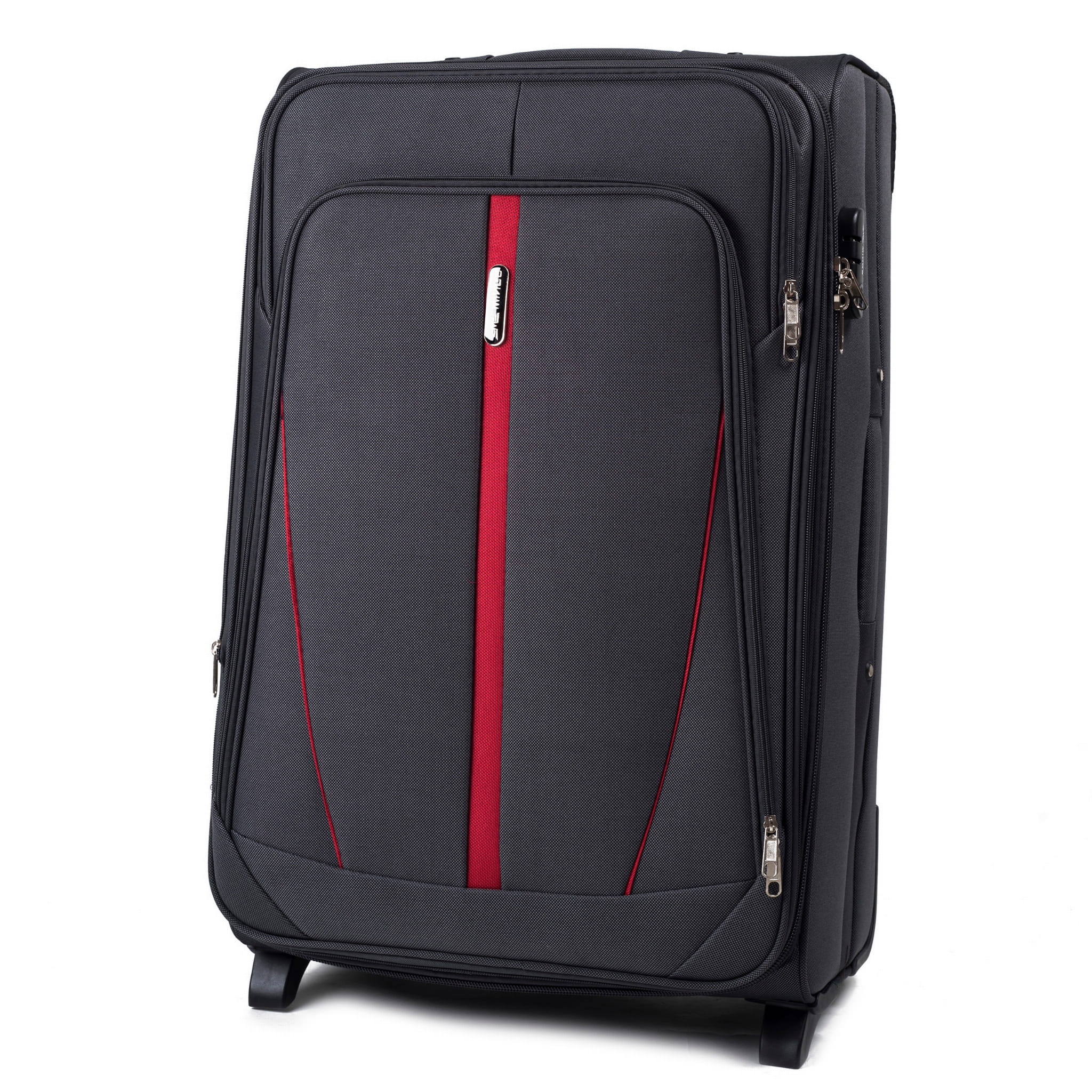 Wings 1706 tumši pelēks liels koferis — Audums, 97L, 4.2 kg