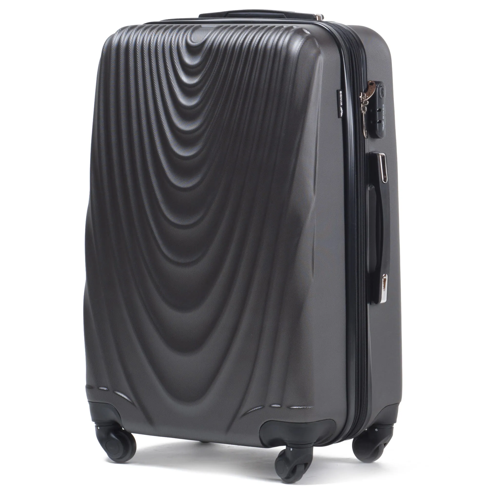 Wings 304 tumši pelēks vidējais koferis — ABS, 63L, 3.2 kg