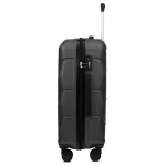 Voyo SK170 tumši pelēks vidējais koferis — ABS, 63L, 3.2 kg (no sāniem)