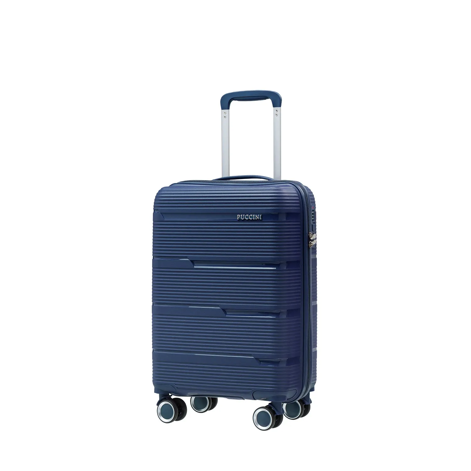 Puccini PP023C7A tumši zils rokas bagāžas koferis — Polipropilēns, 36L, 2.6 kg