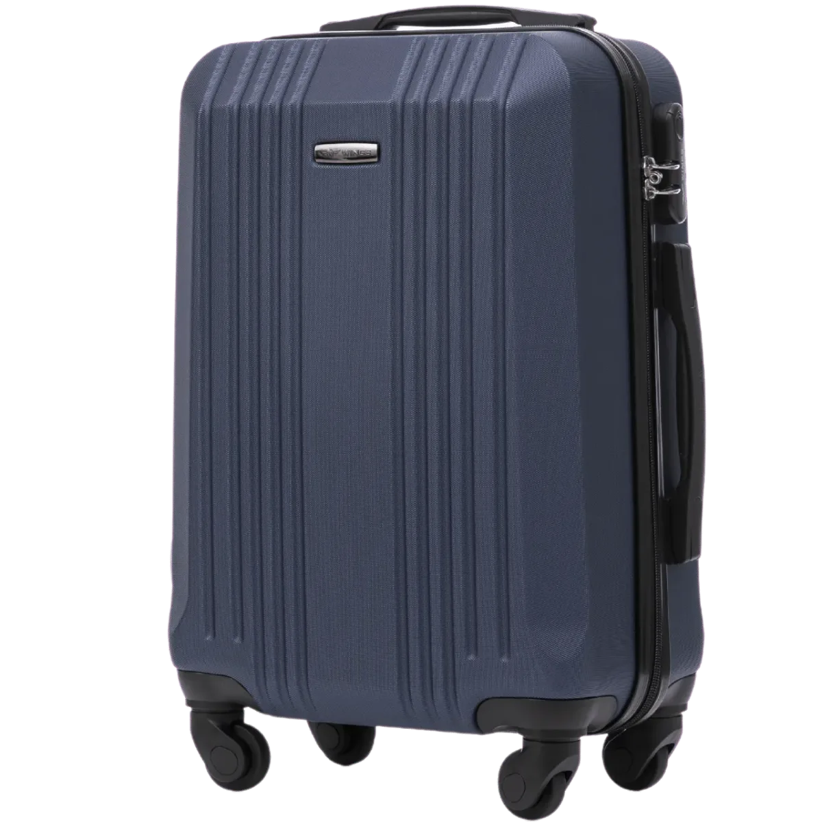 Wings KST01 tumši zils rokas bagāžas koferis — ABS, 38L, 2.5 kg