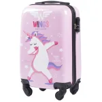 Wings PC-KD01 rozā mazs koferis — Polikarbonāts, 28L, 2.5 kg