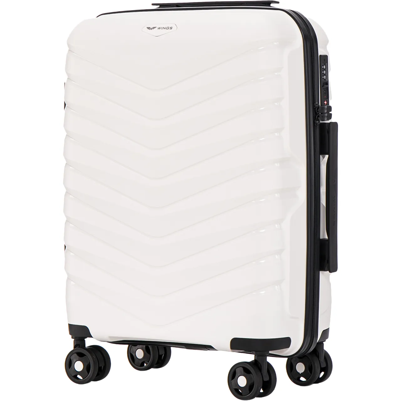 Wings PHX01 balts rokas bagāžas koferis — Polipropilēns, 39L, 2.5 kg