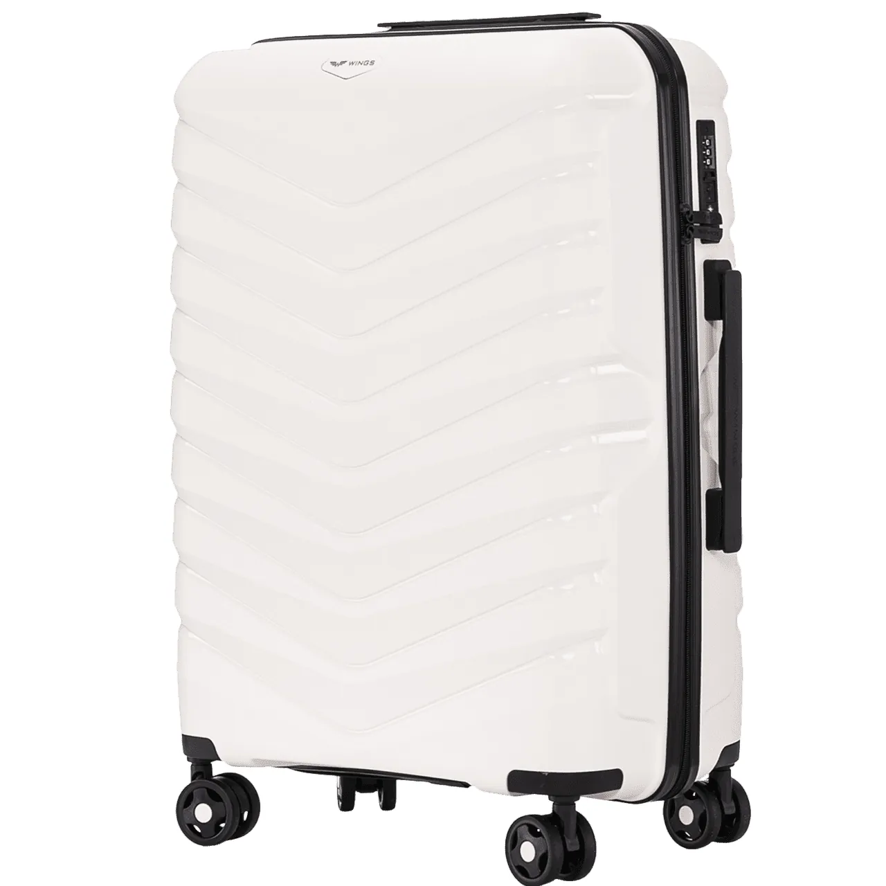 Wings PHX01 balts vidējais koferis — Polipropilēns, 63L, 3 kg